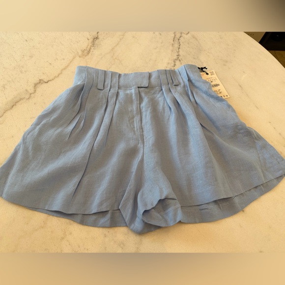 ZARA 100% LINEN SHORTS - Picture 11 of 16